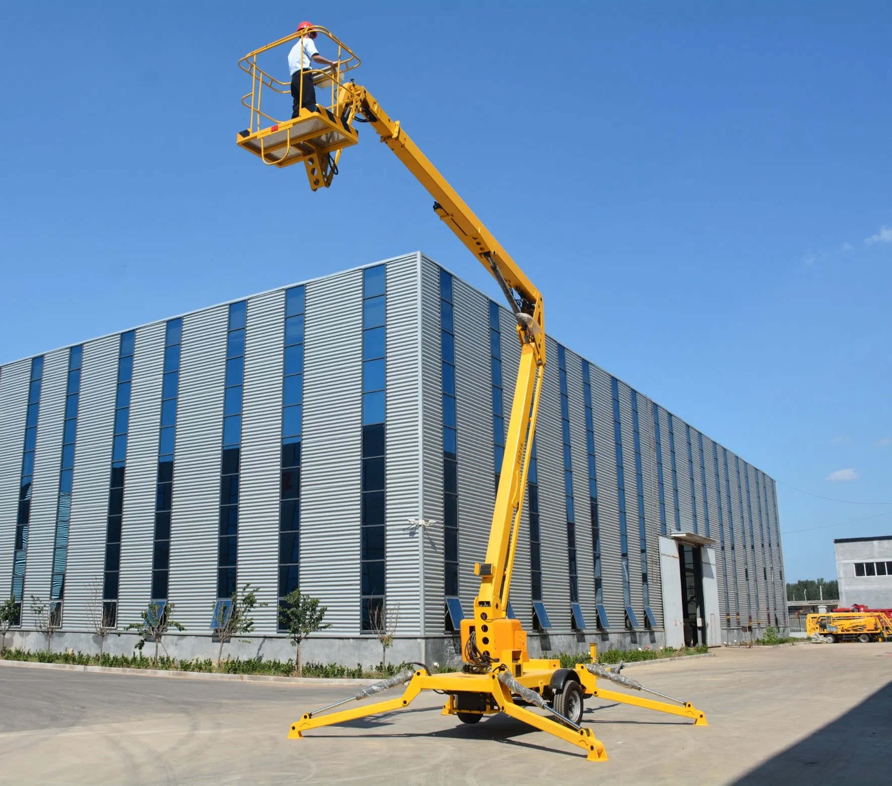 Cherry Picker Spider Lift Man Boom Lift Aerial Work Platform Trailer Mounted