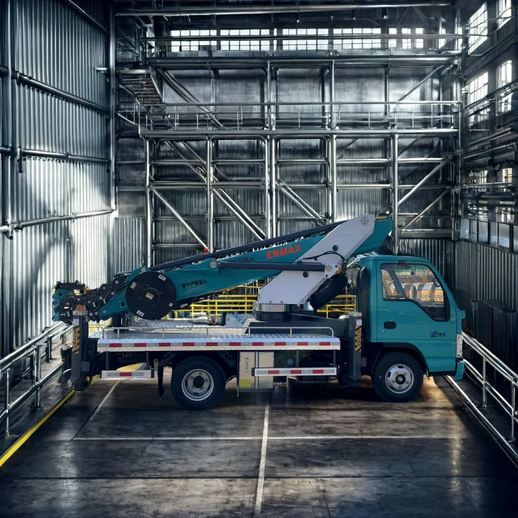 New 28m-30m Compact Folding Arm Aerial Lift Remote Control High-Altitude Aerial Work Platform for Construction Sites