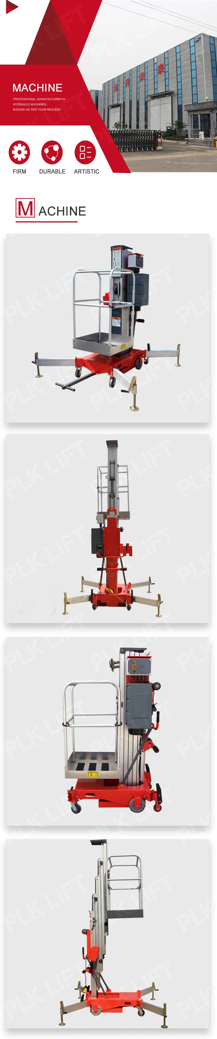 Aluminum Vertical Mast Lift Details