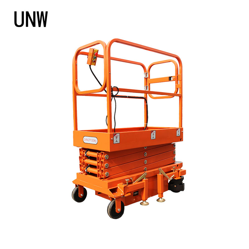 Mini Semi Automatic Self Propelled Push Around Mobile Scissor Lift