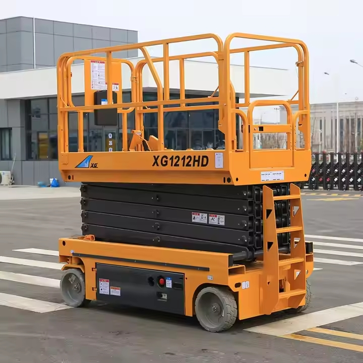 High Quality Electric Scissor Lifts Xg1212HD 12m High Mobile Elevated Scissor Lifts Aerial Work Platform