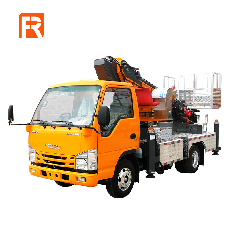 18~60m Trucks with Boom Lifts, Straight Boom Telescopic Truck Mounted Aerial Lift, Van Mounted Aerial Lift