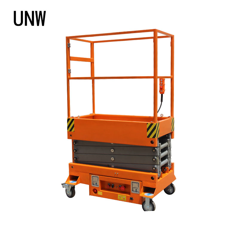 Mini Semi Automatic Self Propelled Push Around Mobile Scissor Lift
