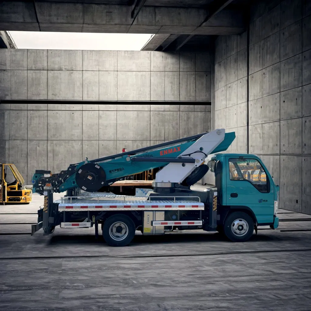 New 28m-30m Compact Folding Arm Aerial Lift Remote Control High-Altitude Aerial Work Platform for Construction Sites