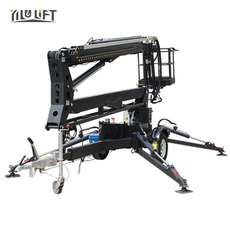 Heavy Duty 12m 14m 16m 18m Electric Diesel Hydraulic Towable Boom Lift