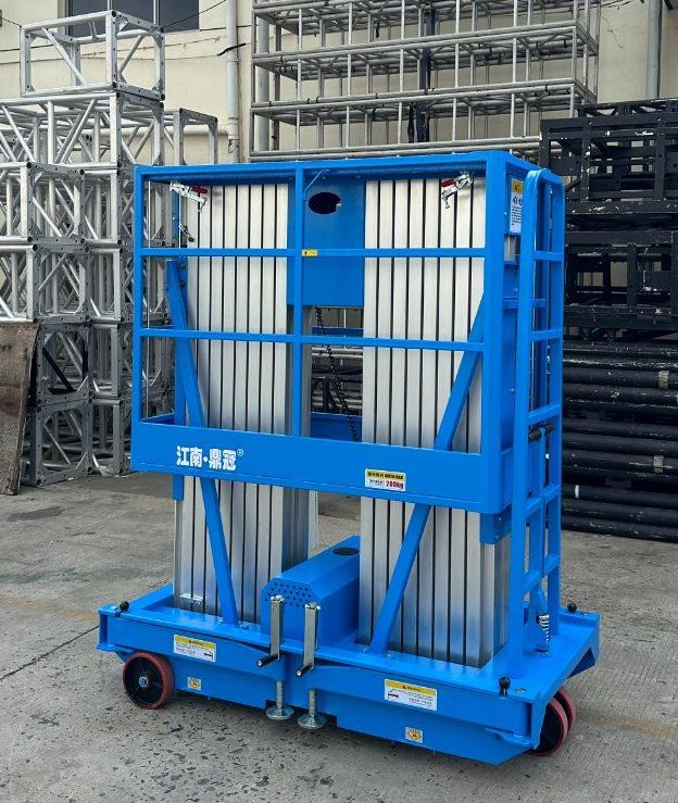 10m Hand Push Dual Mast Vertical Lift