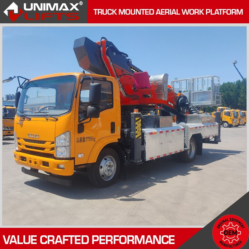 Advanced Haulotte Jlg Zoomlion Tadano 20m 30m 35m 40m 45m 60m Truck Mounted Aerial Lift Bucket Lift Truck Elevated Work Platform Mobile Elevating Work Platform