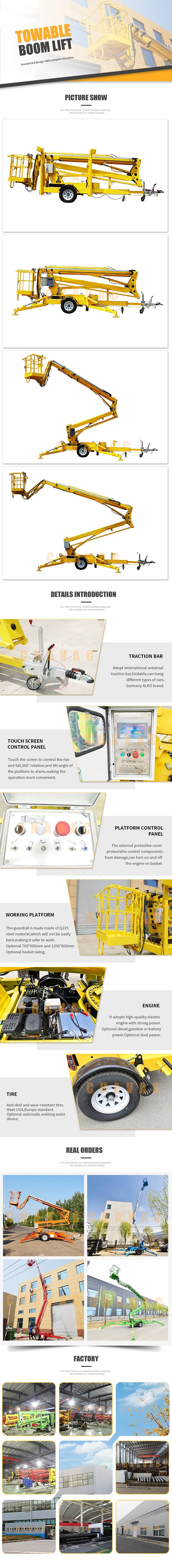 Trailed Boom Lift Detailed Pictures