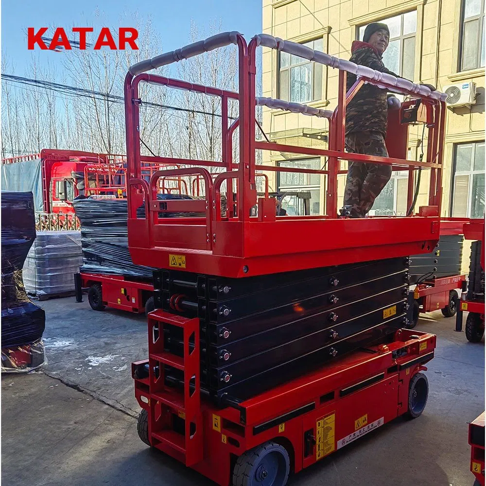 12m 14m Rough Terrain Outdoor Electric Lifting Equipment Man Lift Scissor Lift