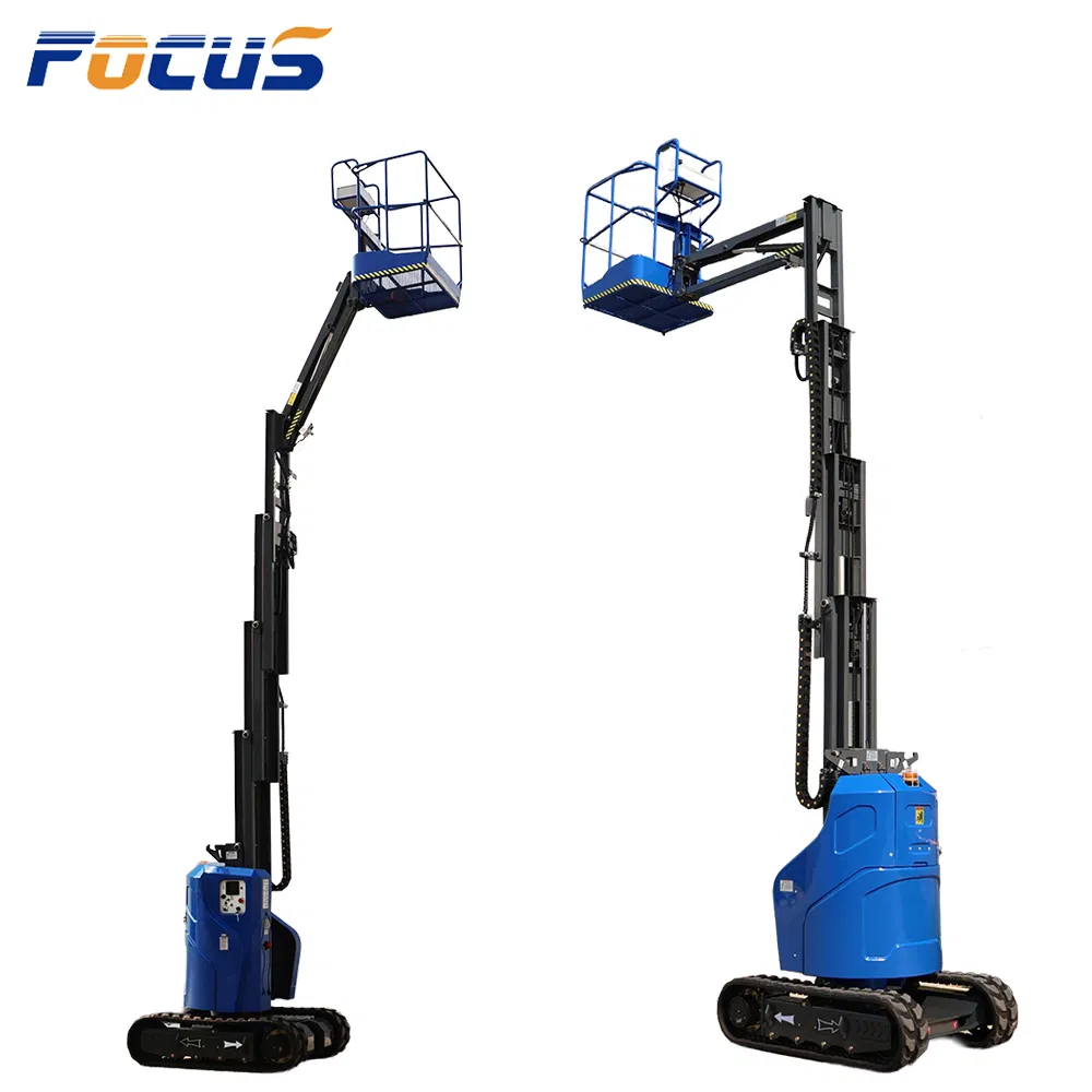 Hydraulic Self Propelled Single Personnel Lifts Vertical Mast Lift with Tubing Explosion-Proof System