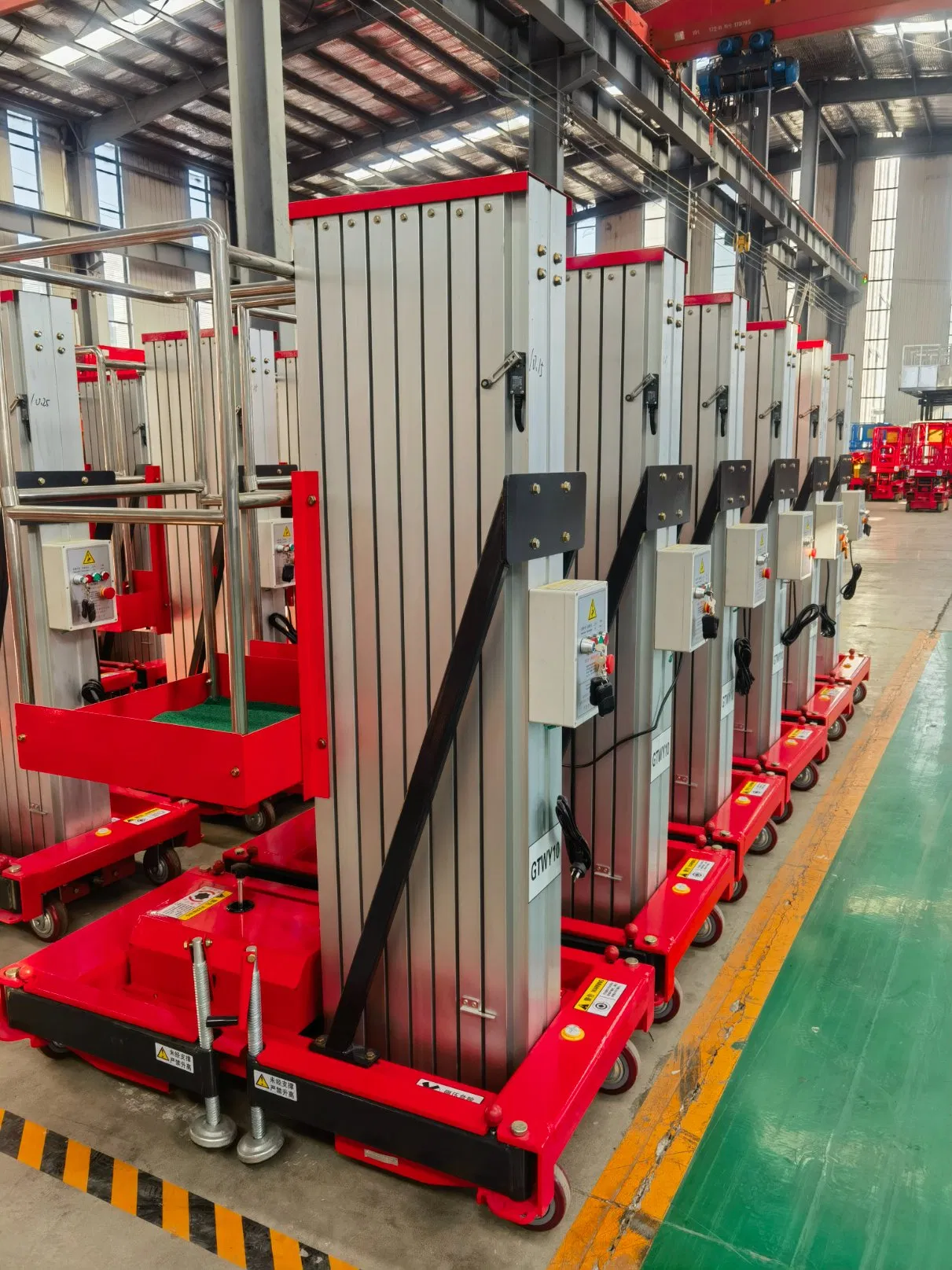 Working Height From 7 to 14 Meters Push Around Vertical Mast Lifts Scissor Lift Man Lift Cherry Picker Boom Lift Vertical Mast Lift