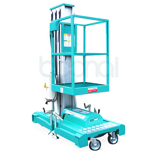 Top Quality Mobile Elevated Hydraulic Aluminum Alloy Vertical Lift Single Mast Aerial Work Platform