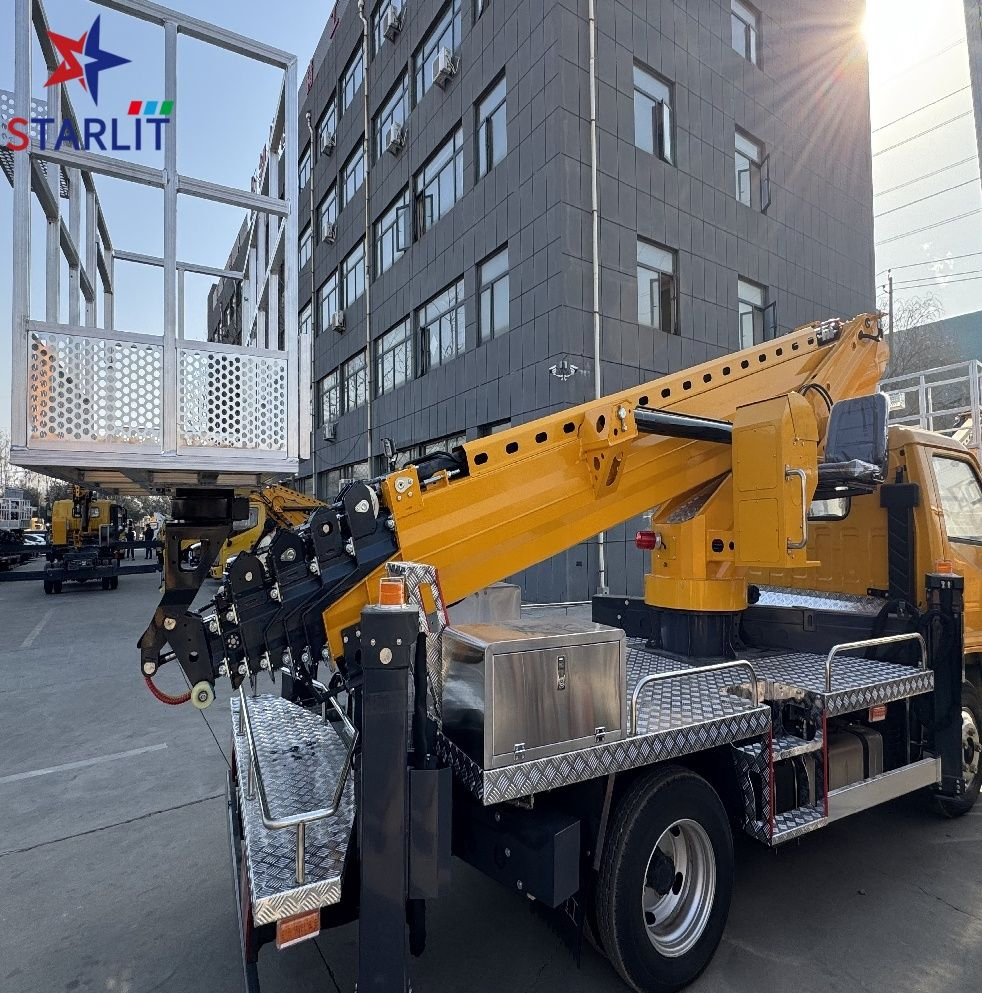360° Continuous Rotation Platform Telescopic Boom Truck-Mounted Aerial Lift