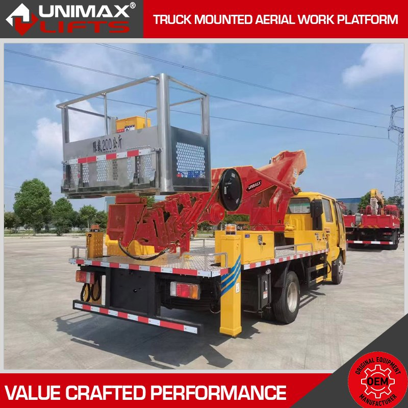 Advanced Haulotte Jlg Zoomlion Tadano 20m 30m 35m 40m 45m 60m Truck Mounted Aerial Lift Bucket Lift Truck Elevated Work Platform Mobile Elevating Work Platform
