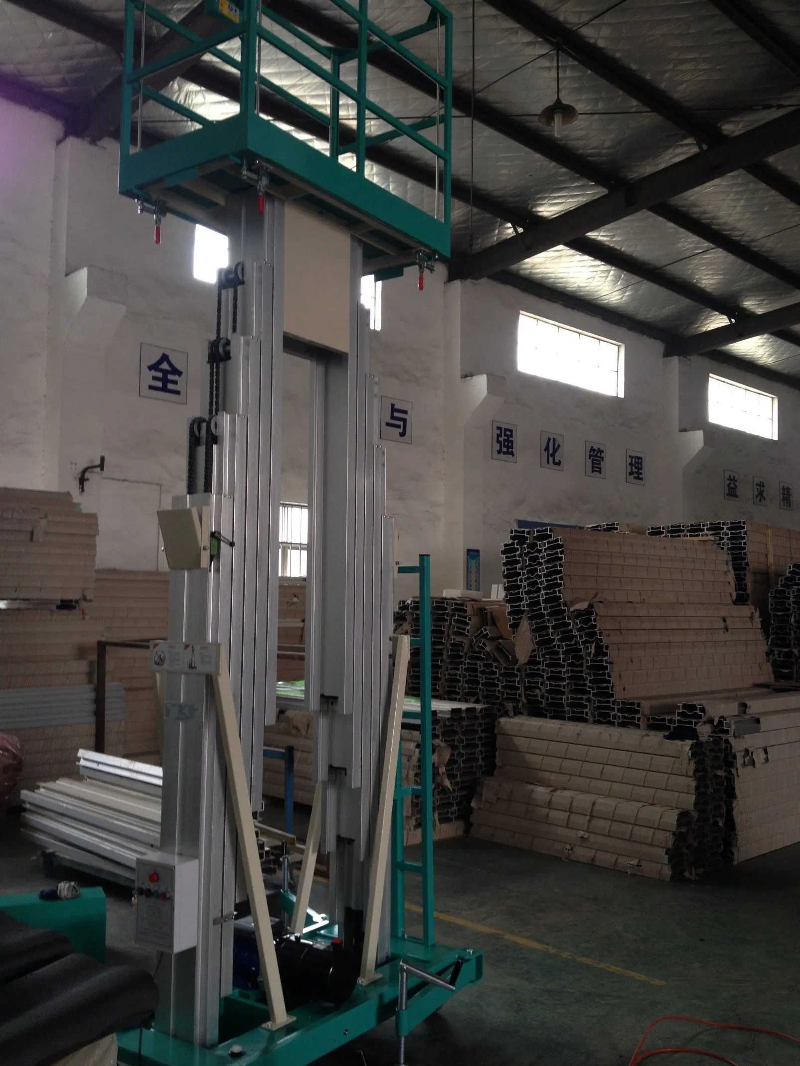 Aerial Work Platform Dual Vertical Double Mast Lifts for Indoor