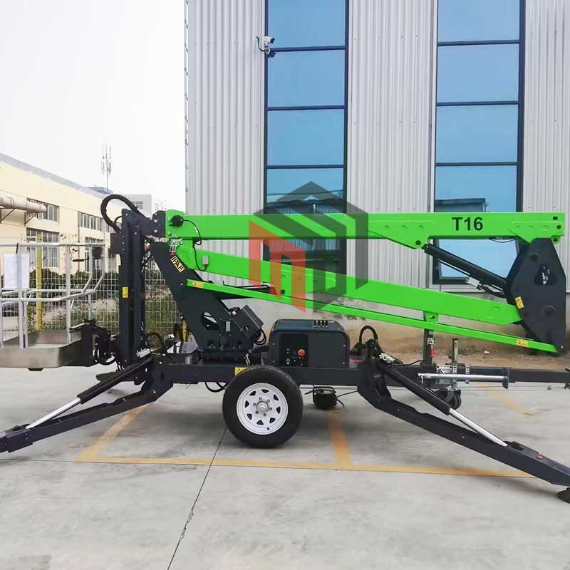 China 10m 14m 16m 18m Aerial Work Platform AC Battery Dual Power Trailer-Mounted Towable Boom Lifts