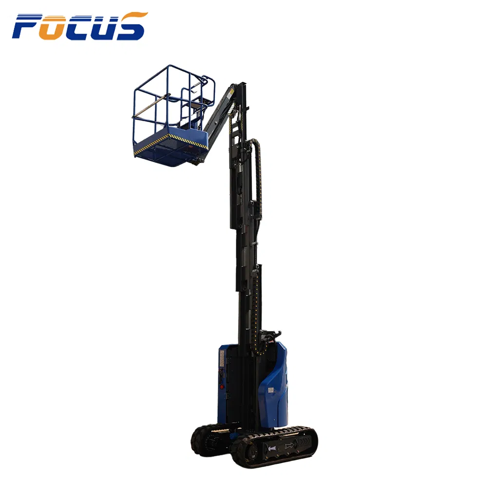 Hydraulic Self Propelled Single Personnel Lifts Vertical Mast Lift with Tubing Explosion-Proof System