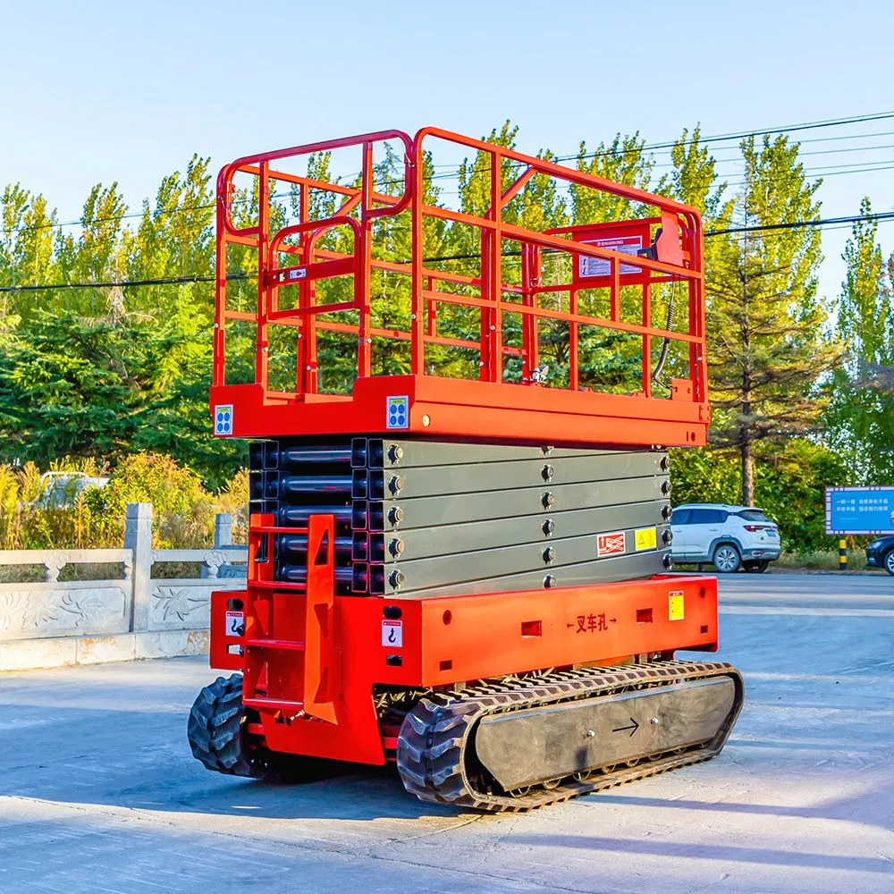 Customizable 14m Hydraulic Electric Scissor Lift Crawler Aerial Work Platform for Indoor Work