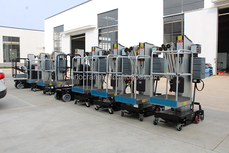 CE Approved Aluminium Lift Platform 12m Electric Single Man Push Around Vertical Mast Lift for Sale