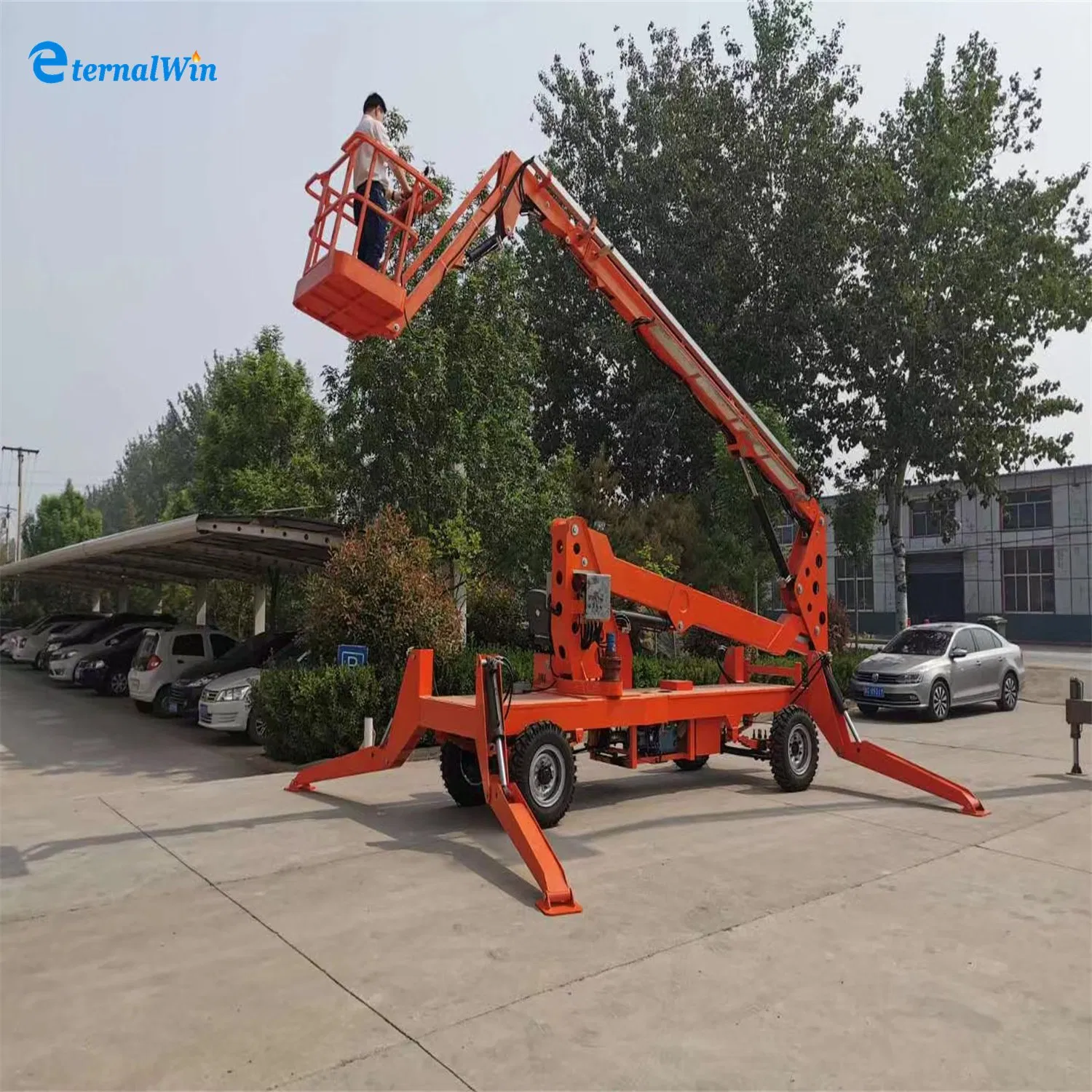 Promotional Trailer Mounted Boom Lift Aerial Working Platform Hydraulic Diesel Powered Boom Lift