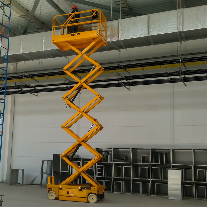 Maneuverable 7.8m Max Working Height 230kg Capacity for Warehouse Tasks Electric Scissor Lift