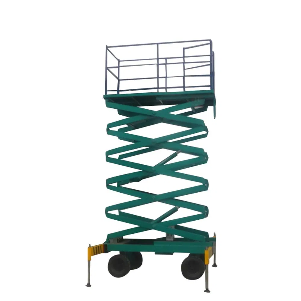 0.2ton-0.5ton 1.8m-18m Cargo Lifting Equipment Lift/ Push by Handscissor Lift