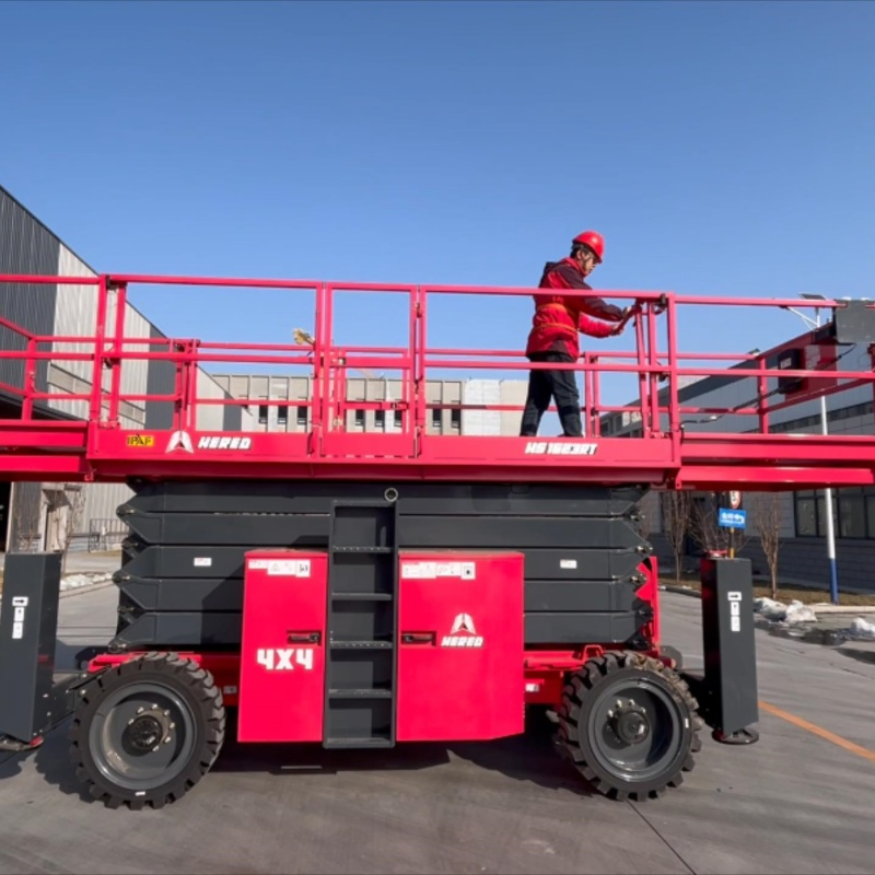 12m 13m 14m 18m Diesel Rough Terrain Scissor Lift with CE Certification