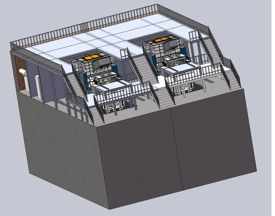 Vertical semi-continuous casting machine
