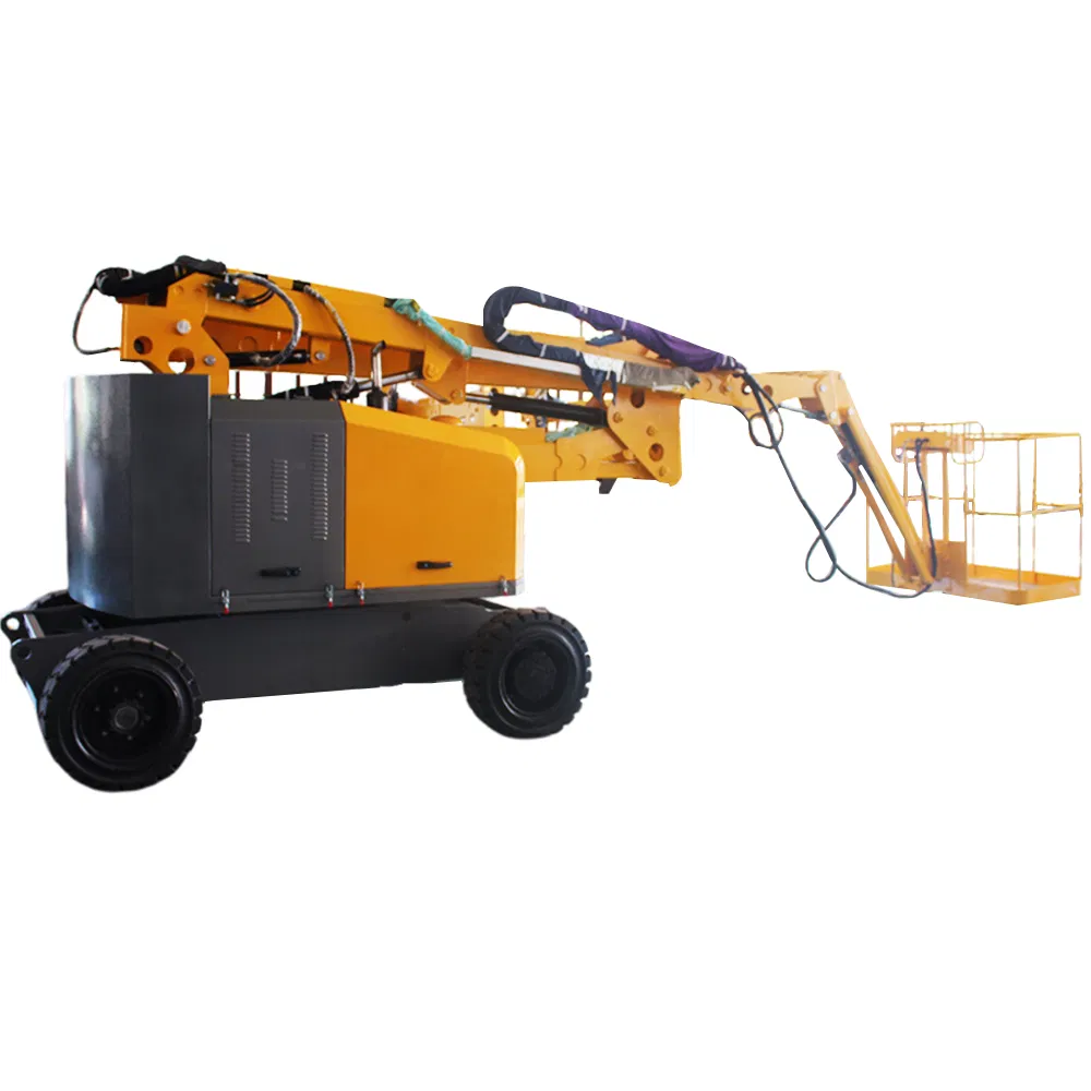 10-22m Boom Telescopic Lift 2-3 Person Aerial Work Truck Hydraulic Diesel Curved Arm Elevator Boom Lift
