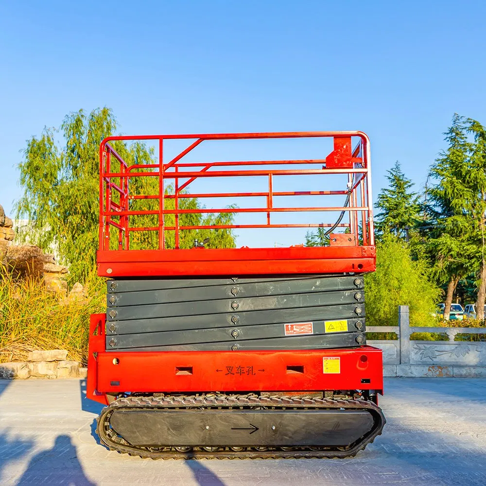 Customizable 14m Hydraulic Electric Scissor Lift Crawler Aerial Work Platform for Indoor Work