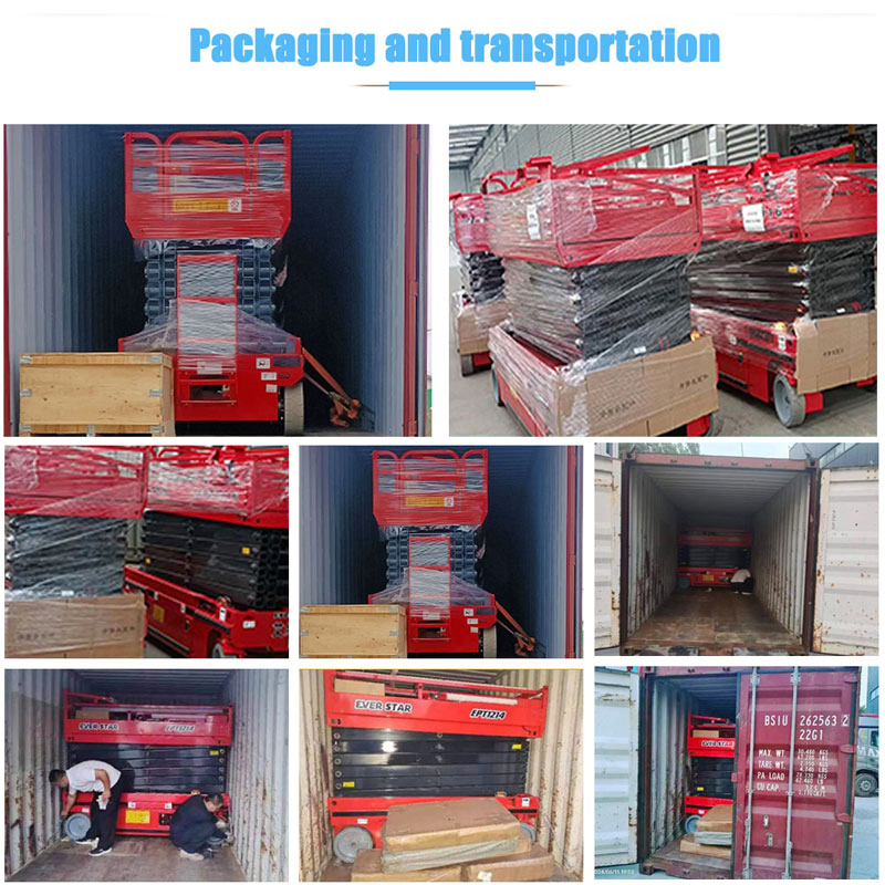 Electric Mobile Four Wheel Hydraulic Maximum Height Heavy Duty Structure Hydraulic Scissor Lift Capacity