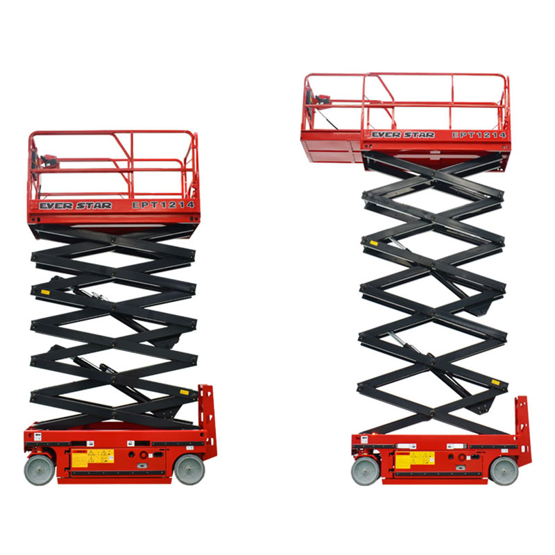 Electric Mobile Four Wheel Hydraulic Maximum Height Heavy Duty Structure Hydraulic Scissor Lift Capacity