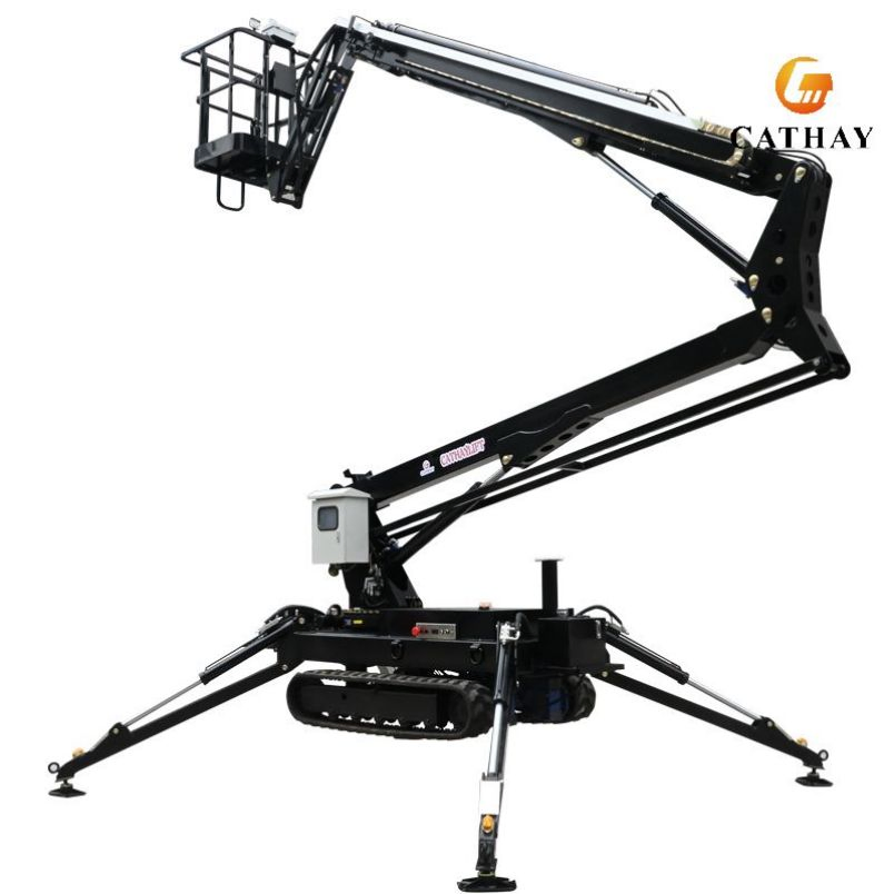 10~22m Diesel Battery Indooor Outdoor Track Crawler Spider Boom Lift with CE