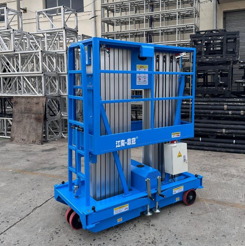 10m Hand Push Dual Mast Vertical Lift