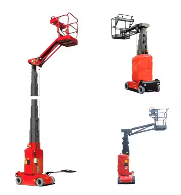 9.2m 11m 200kg Small Aerial Work Platform Self Propelled Vertical Telescopic Mast Boom Man Lift with Jib