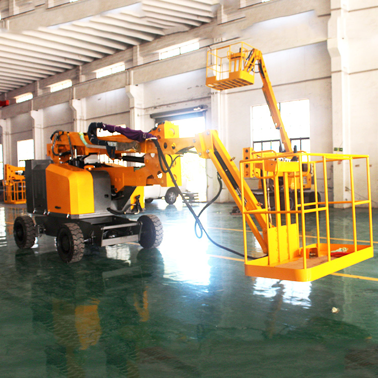 10-22m Boom Telescopic Lift 2-3 Person Aerial Work Truck Hydraulic Diesel Curved Arm Elevator Boom Lift