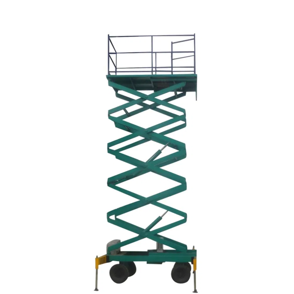 0.2ton-0.5ton 1.8m-18m Cargo Lifting Equipment Lift/ Push by Handscissor Lift