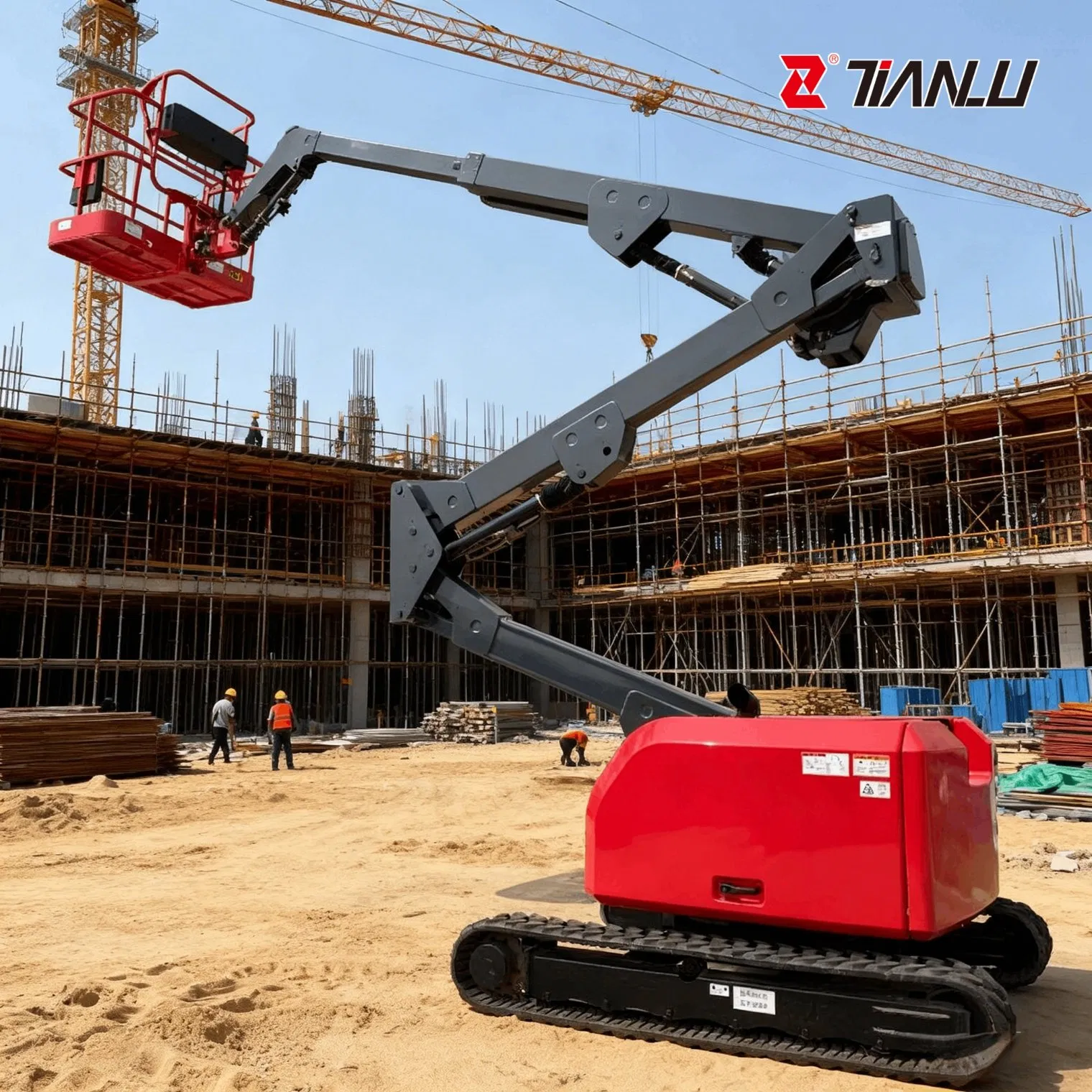 Outdoor Crawler Aerial Work Platform with Large Outreach