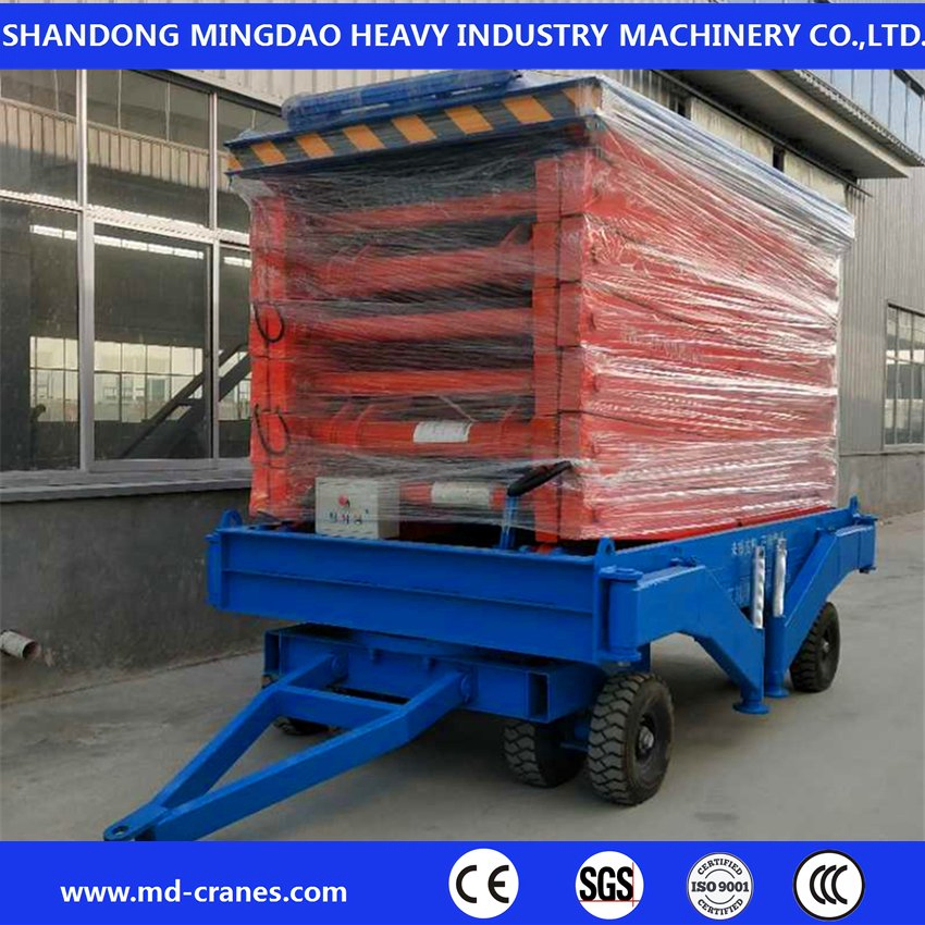 The Self-Propelled Hydraulic Mobile Scissor Lift with Factory Striaghtly Price