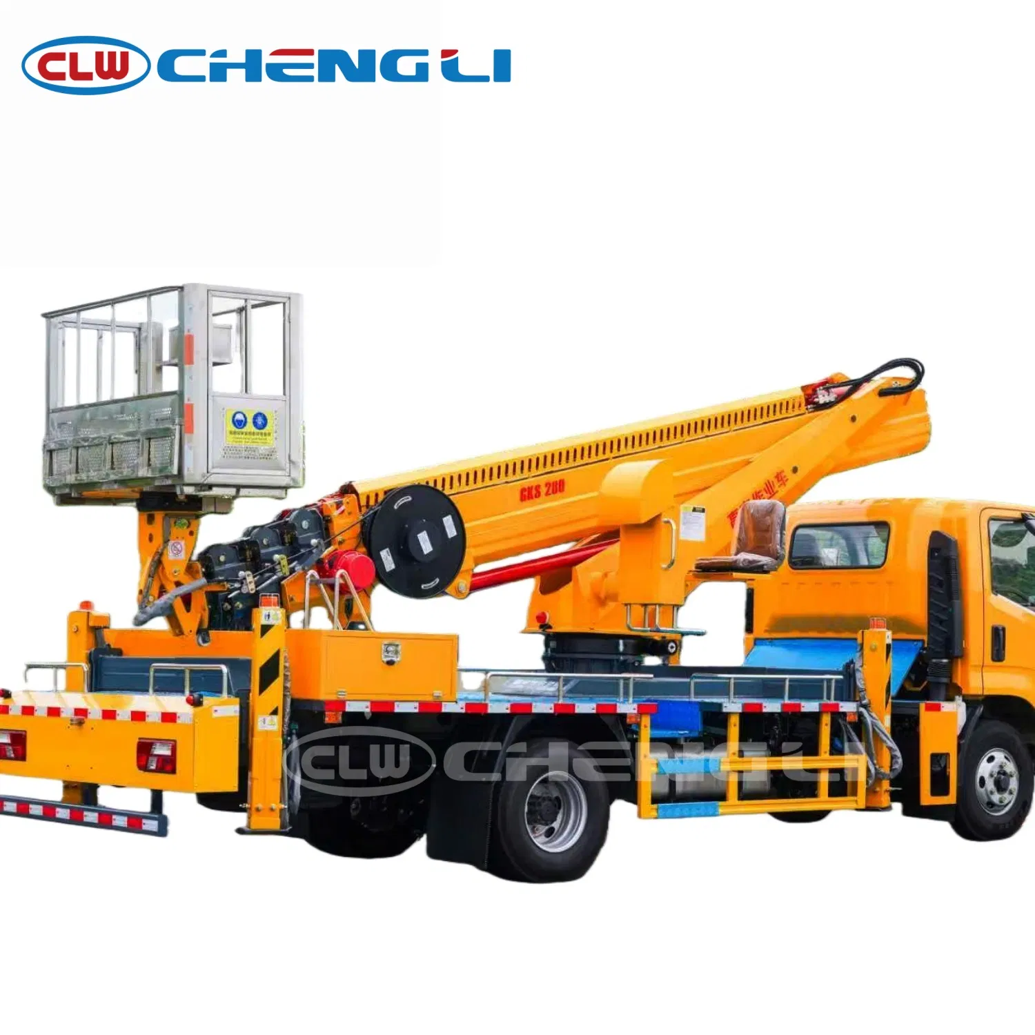 Truck-Mounted Aerial Work Platforms with Compact Stowed Dimensions for Urban Construction