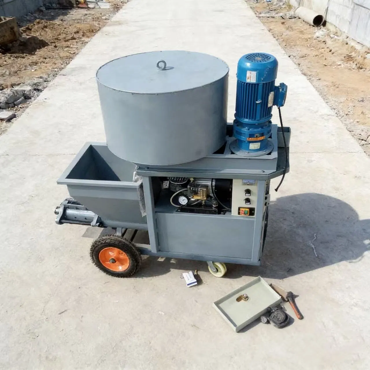 Heavy-Duty Mortar Spraying Equipment for Construction Site