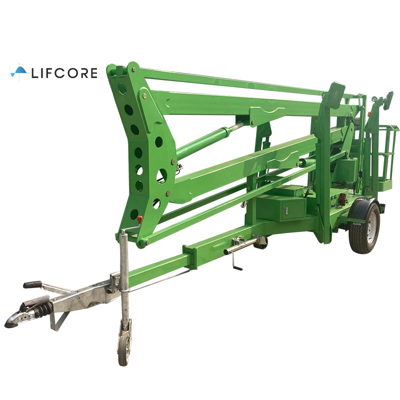 18m Hydraulic Towable Trailer Mounted Telescopic Articulating Electric Boom Man Lift