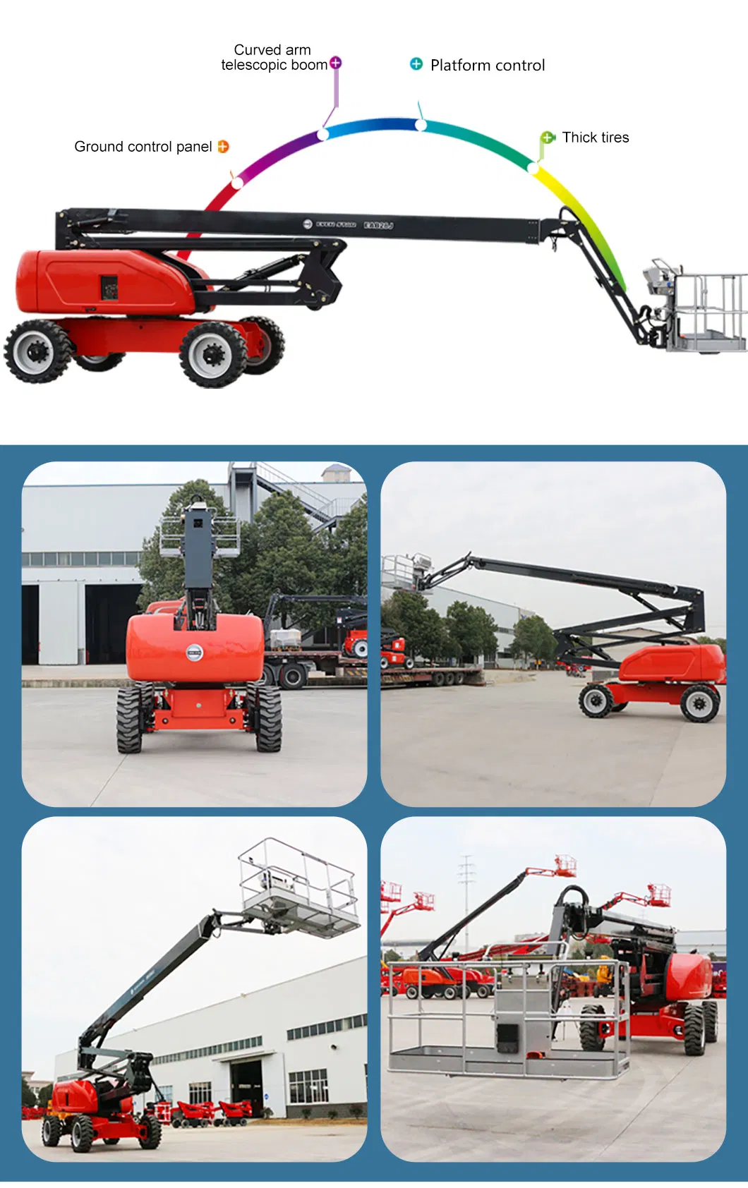 Articulating Electric Self Propelled Boom Lift Operation