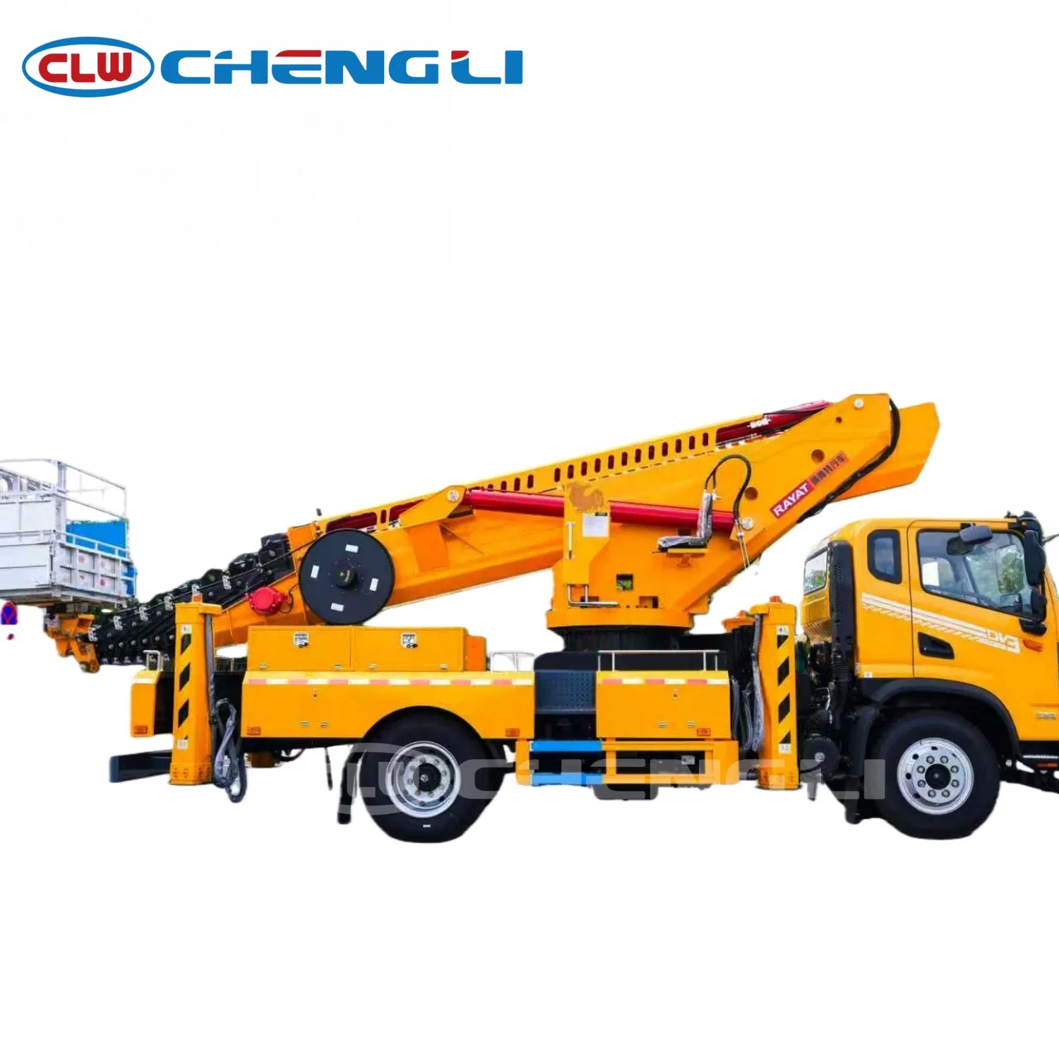 Truck-Mounted Aerial Work Platforms with Compact Stowed Dimensions for Urban Construction