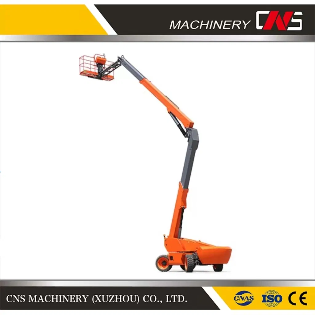 Self Propelled Aerial Work Platform Towable Articulated Boom Lift with Diesel Electric Battery Power for Sale