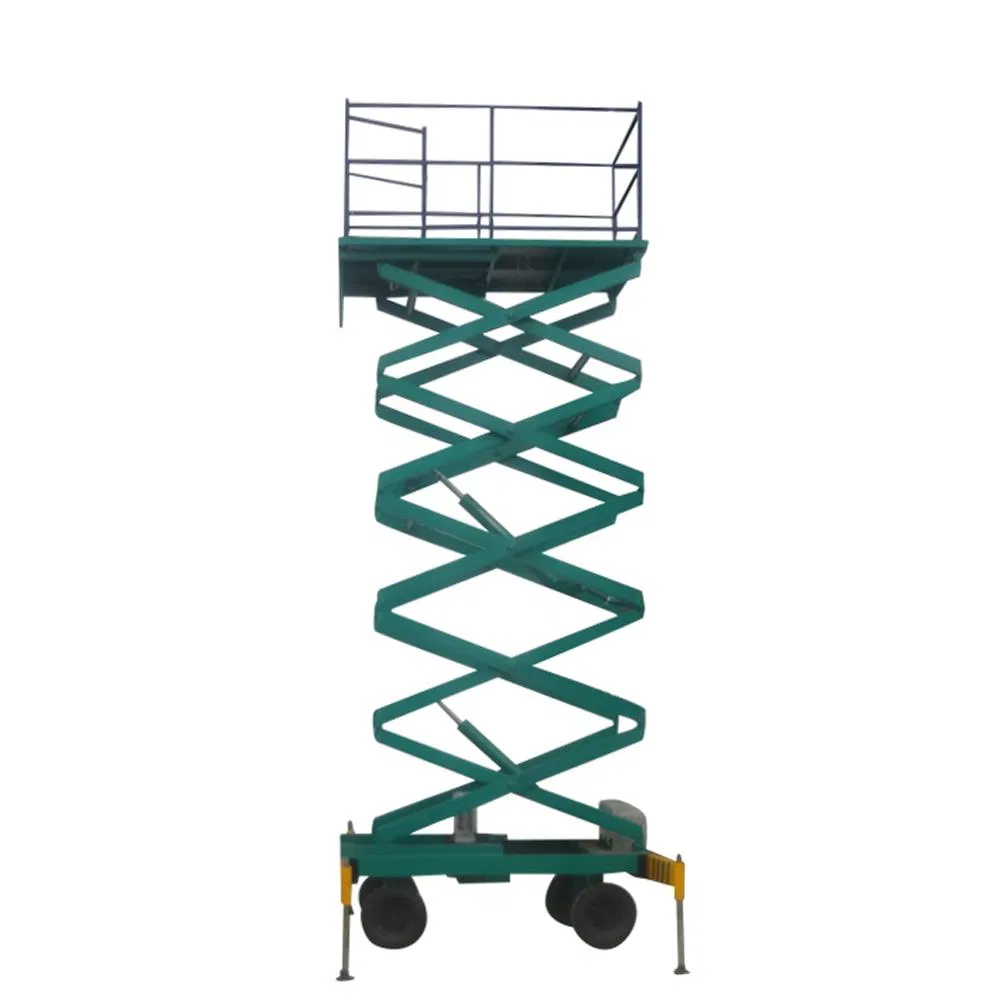 0.2ton-0.5ton 1.8m-18m Cargo Lifting Equipment Lift/ Push by Handscissor Lift