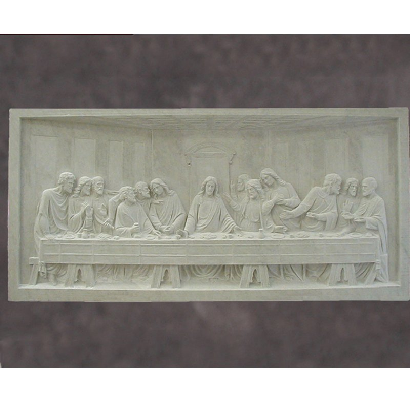 Yellow Sunflower Relief Stone Carved Rectangle Decoration