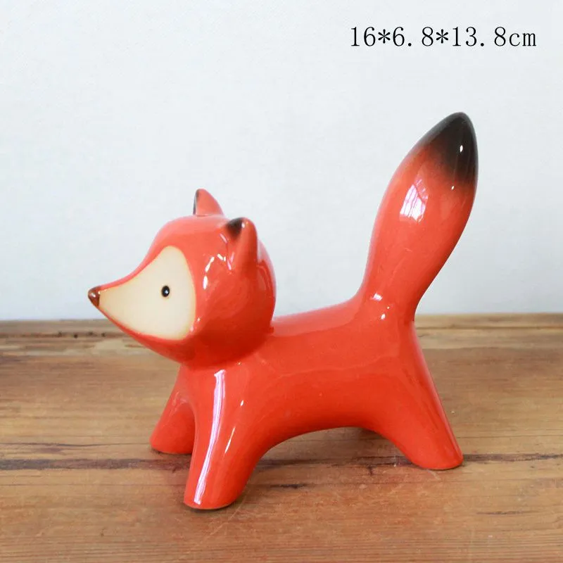 Ceramic Red Fox Sculpture 4