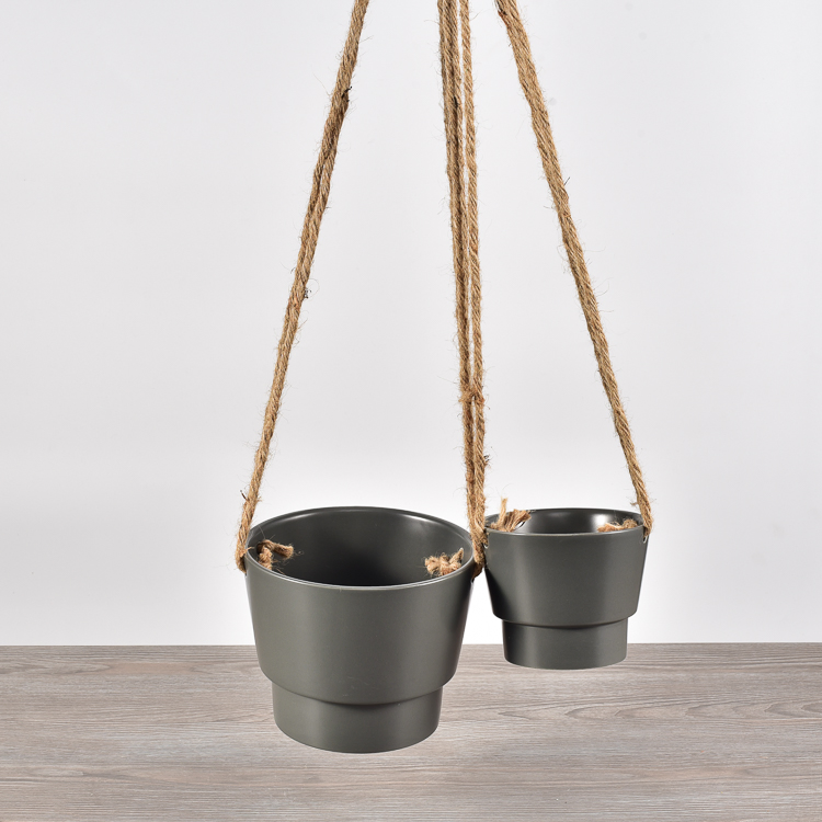 Wholesale OEM Custom Black Flower Pot Hanging Wall Pots