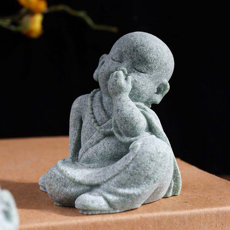 6cm 2.4inch Cute Little Monk Ornaments Flowers Garden Bonsai Rockery Landscaping Landscape Buddha Handicraft